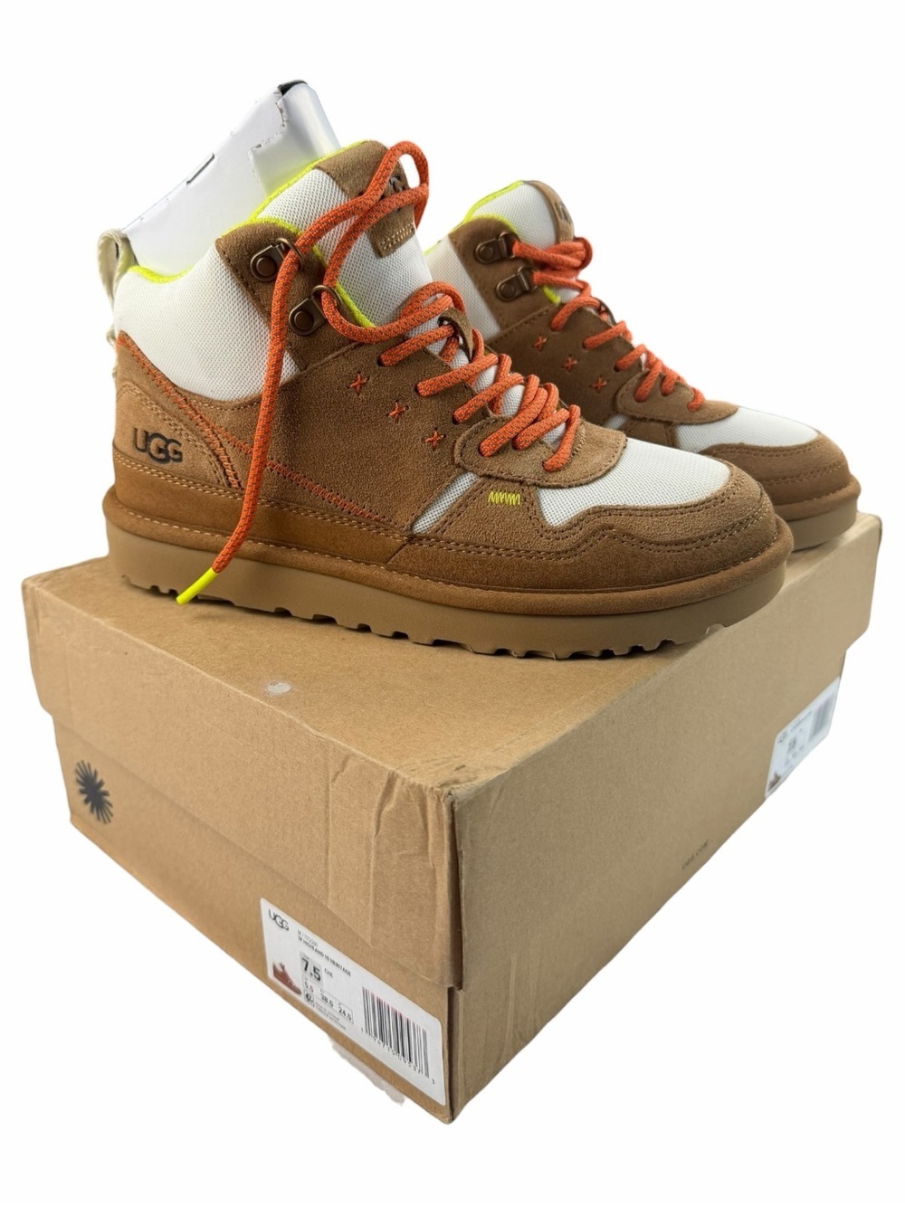 NWB UGG Women’s Highland Hi Heritage Sneaker Boots In Chestnut Suede Size 7.5